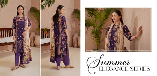 Digital Printed Lawn 3-Piece Suit - Shirt & Dupatta