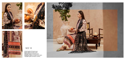 Premium Digital Printed Lawn Suit - 3 Piece Unstitched