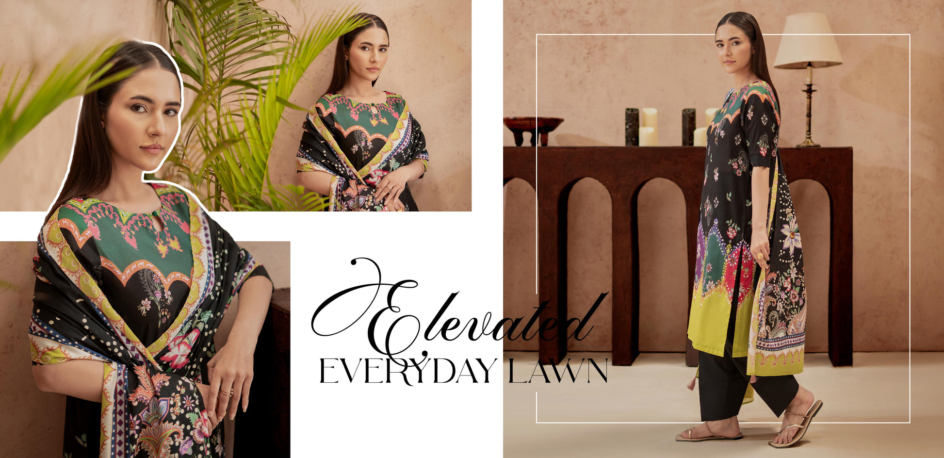 Women unstitched 3 piece lawn suit everyday floral print