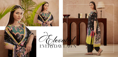 Women unstitched 3 piece lawn suit everyday floral print